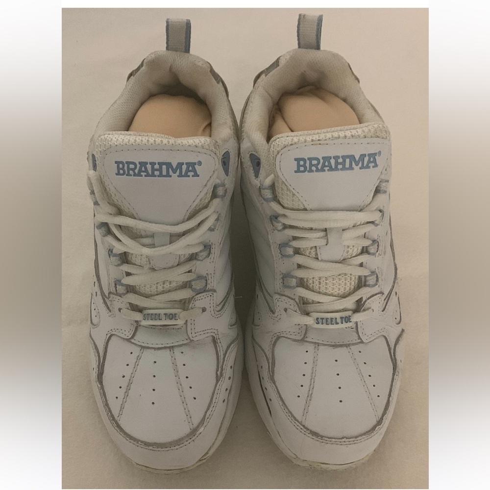 Brahma Mary Steel Toe Low Work Shoe White Sneakers Womens SZ 10 ASTM F2413-05